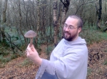 Fr. Agnellus and a very edible wild mushroom, of which we found Many