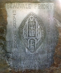 The memorial stone placed by the diocese