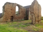 The ruined priory church